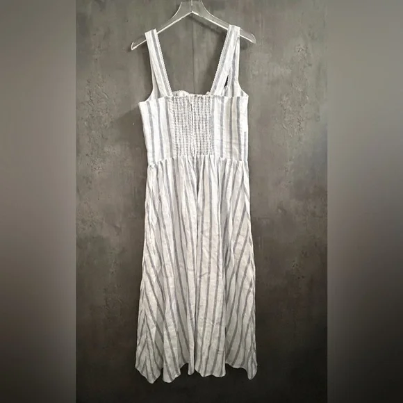 NEW Reformation Tagliatelle Linen Dress size 12 B2085 -  threedaughtersproperties.com